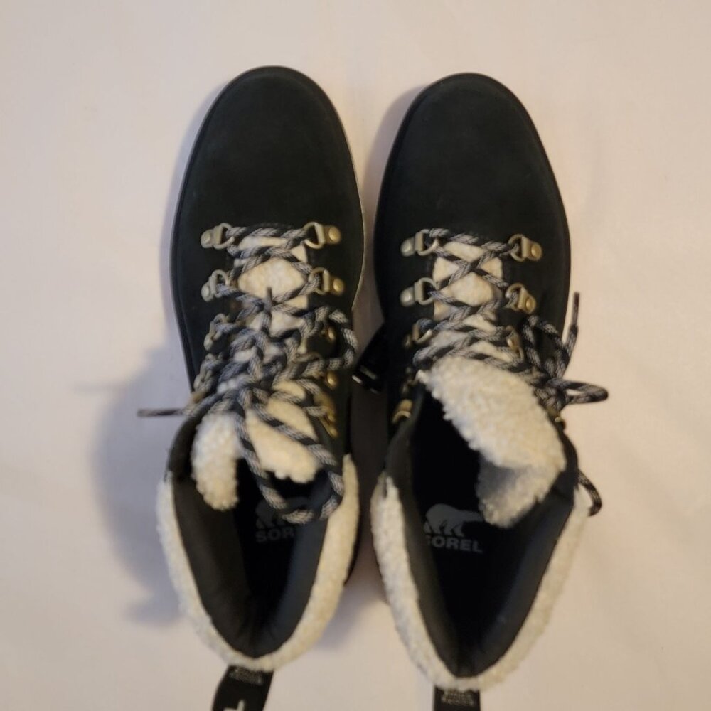 NEW Sorel Hi Line Hiker Cozy Boots Womens 10 Suede Outdoors Shearling Winter - Picture 4 of 9